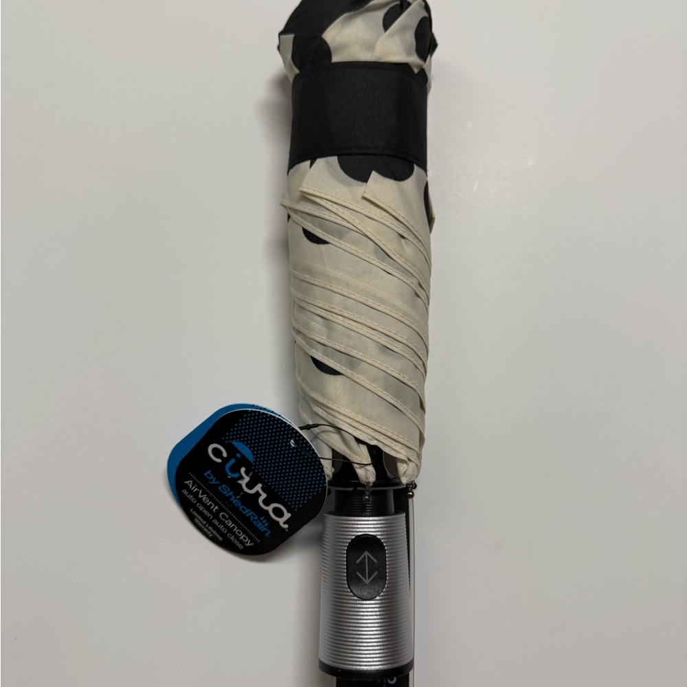 Cirra Black and Cream Polka Dot Umbrella